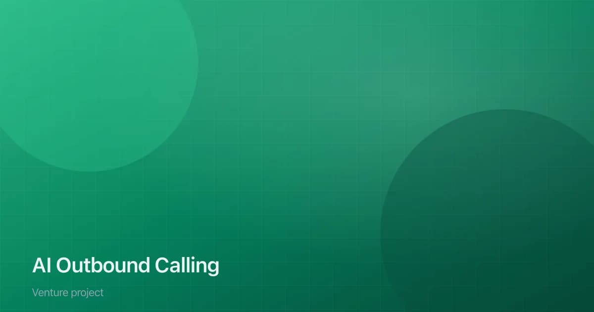 AI Outbound Calling System venture